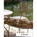 Conjunto Forja Mesa y 4 Sillones Forja