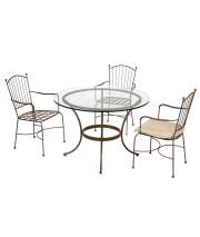 Conjunto Forja Mallorca 4 Sillones y 1 Mesa Forja