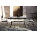 Conjunto Forja Mesa Genova 2 Sillones y 4 Sillas