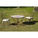 Conjunto Forja Mesa Toledo y 4 Sillones
