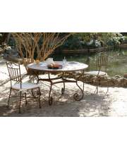 Conjunto Forja Mesa y 4 Sillones Forja