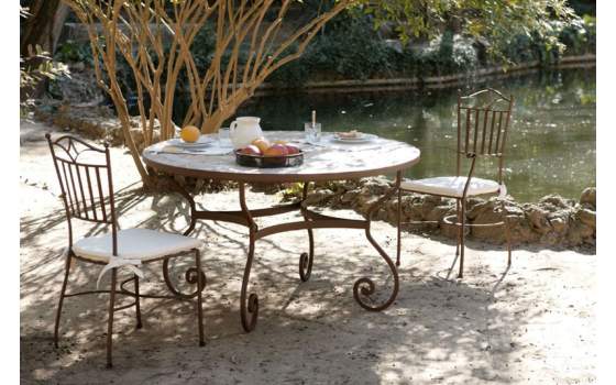 Conjunto Forja Mesa y 4 Sillones Forja