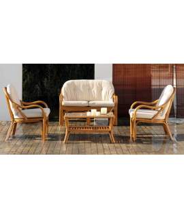 Conjunto Sillones Sofa y Mesa Bambu Brabar