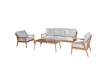 Conjunto Sofa3 Plazas, 2 Sillones y Mesa Serie Aelst