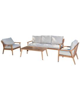 Conjunto Sofa3 Plazas, 2 Sillones y Mesa Serie Aelst