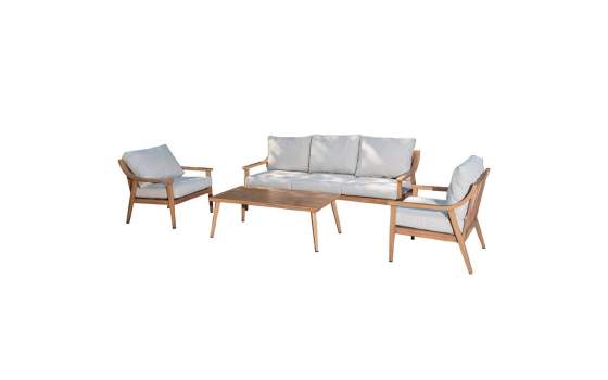 Conjunto Sofa3 Plazas, 2 Sillones y Mesa Serie Aelst