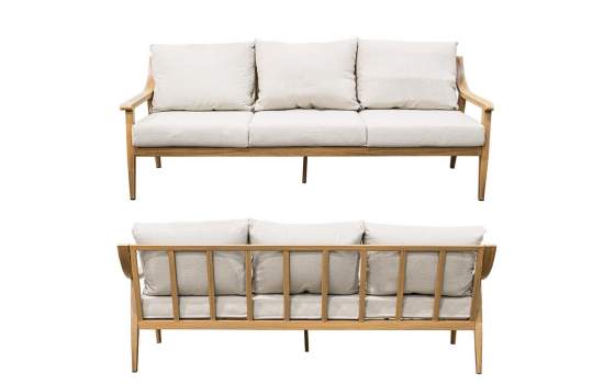 Conjunto Sofa3 Plazas, 2 Sillones y Mesa Serie Aelst