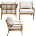 Conjunto Sofa3 Plazas, 2 Sillones y Mesa Serie Aelst