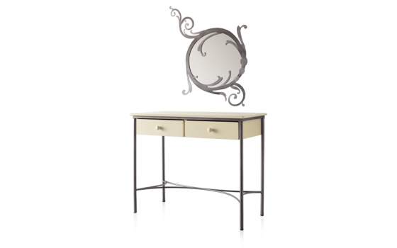 Conjunto Forja Consola y Espejo