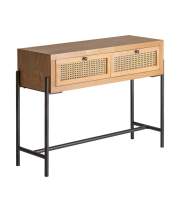 Consola 2 Cajones Rejilla ratan Contemporaneo Serie Azetel