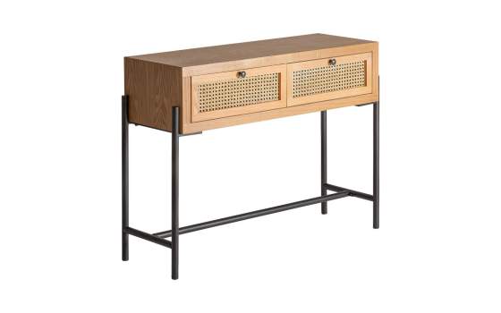Consola 2 Cajones Rejilla ratan Contemporaneo Serie Azetel
