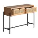 Consola 2 Cajones Rejilla ratan Contemporaneo Serie Azetel