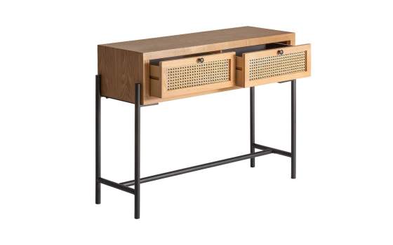 Consola 2 Cajones Rejilla ratan Contemporaneo Serie Azetel