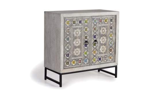 Consola 2 Puertas Estilo Oriental Industrial Serie Aechaga