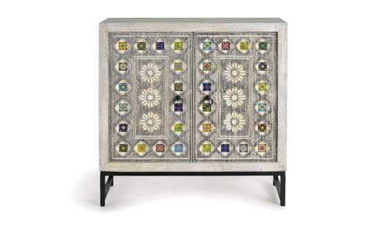 Consola 2 Puertas Estilo Oriental Industrial Serie Aechaga