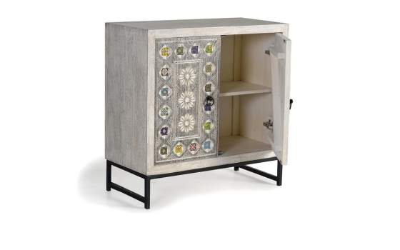 Consola 2 Puertas Estilo Oriental Industrial Serie Aechaga