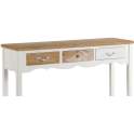 Consola 3 cajones Blanca decorada Serie Decomas
