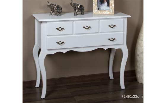 Consola 4 Cajones Blanca Design