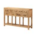 Consola Aparador Rustico 9 Cajones y Estante - Serie Aatmos
