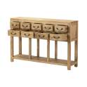 Consola Aparador Rustico 9 Cajones y Estante - Serie Aatmos