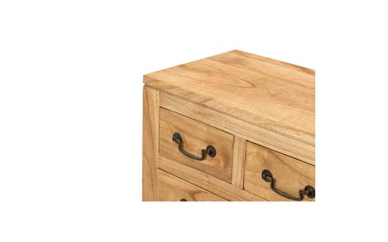 Consola Aparador Rustico 9 Cajones y Estante - Serie Aatmos