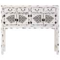 Consola Blanca Decape 4 Puertas Talladas Serie Makalu