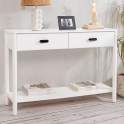 Consola Entrada 2 Cajones Color Lacado Blanco Serie Albada