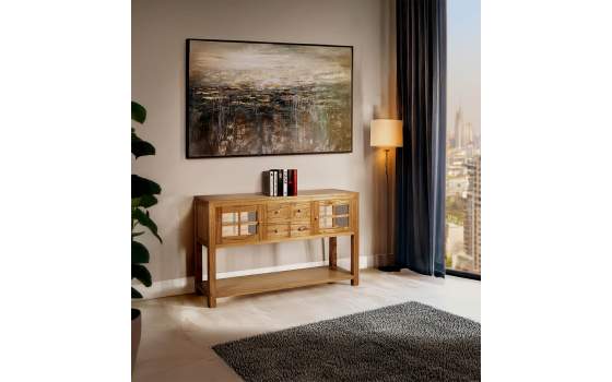 Consola Entrada Colonial 4 Cajones 2 Puertas Merapi