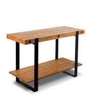 Consola Entrada Estilo Rustico Madera Natural y Forja Datas