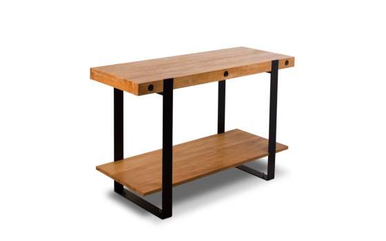 Consola Entrada Estilo Rustico Madera Natural y Forja Datas