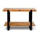 Consola Entrada Estilo Rustico Madera Natural y Forja Datas