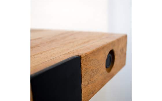 Consola Entrada Estilo Rustico Madera Natural y Forja Datas