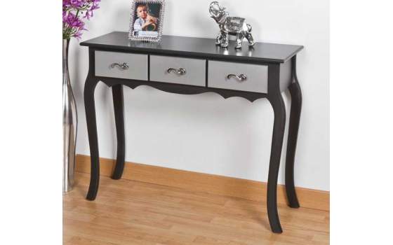 Consola Grafito y Plata 3 Cajones Dexis