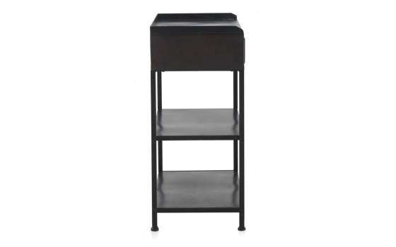 Consola Metalica Industrial 2 Cajones Negro Bronce Adenaren