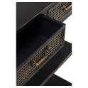 Consola Metalica Industrial 2 Cajones Negro Bronce Adenaren