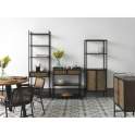Consola Metalica Industrial 2 Cajones Negro Bronce Adenaren