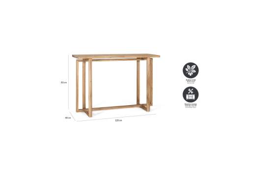 Consola para el recibidor en madera de mindi natural Virelle