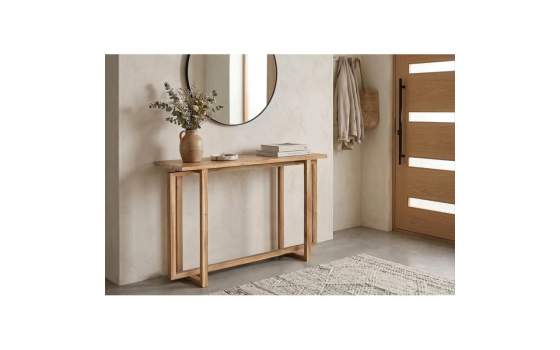 Consola para el recibidor en madera de mindi natural Virelle