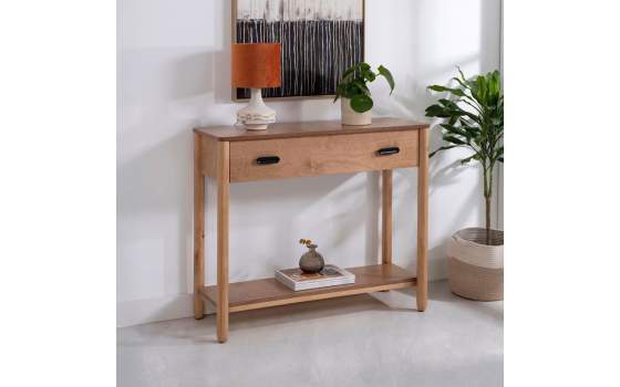 Consola Recibidor 1 Cajon Color Roble Nature Serie Albada