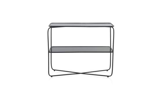 Consola Recibidor 1 Estante Forja Cristal Serie Ahejat