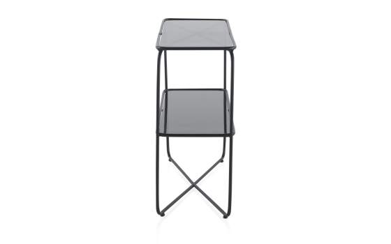 Consola Recibidor 1 Estante Forja Cristal Serie Ahejat