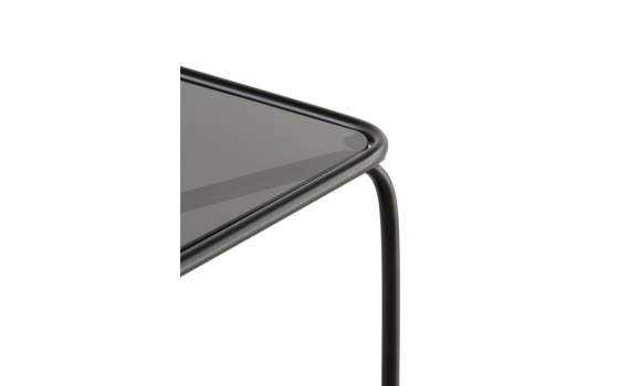 Consola Recibidor 1 Estante Forja Cristal Serie Ahejat