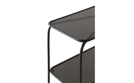 Consola Recibidor 1 Estante Forja Cristal Serie Ahejat