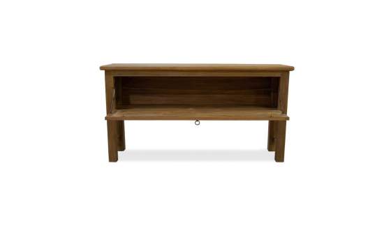 Consola Recibidor 1 Puerta Tallada Verde - Serie Alvinz