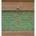 Consola Recibidor 1 Puerta Tallada Verde - Serie Alvinz