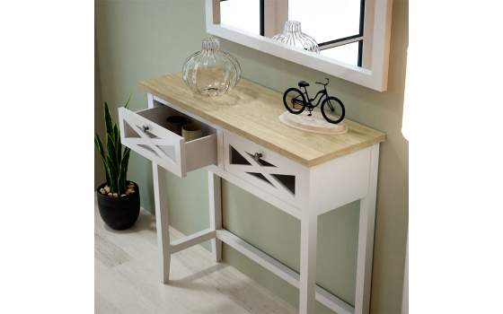 Consola Recibidor 2 Cajones Aspas Provenzal Serie Adismu