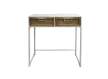 Consola recibidor 2 Cajones Blanca y Rattan Serie Yuma