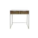 Consola recibidor 2 Cajones Blanca y Rattan Serie Yuma