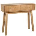 Consola Recibidor 2 Cajones Madera Natural Tallada Ardoll