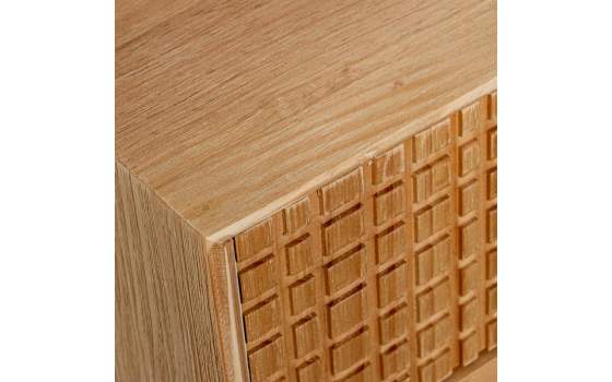 Consola Recibidor 2 Cajones Madera Natural Tallada Ardoll